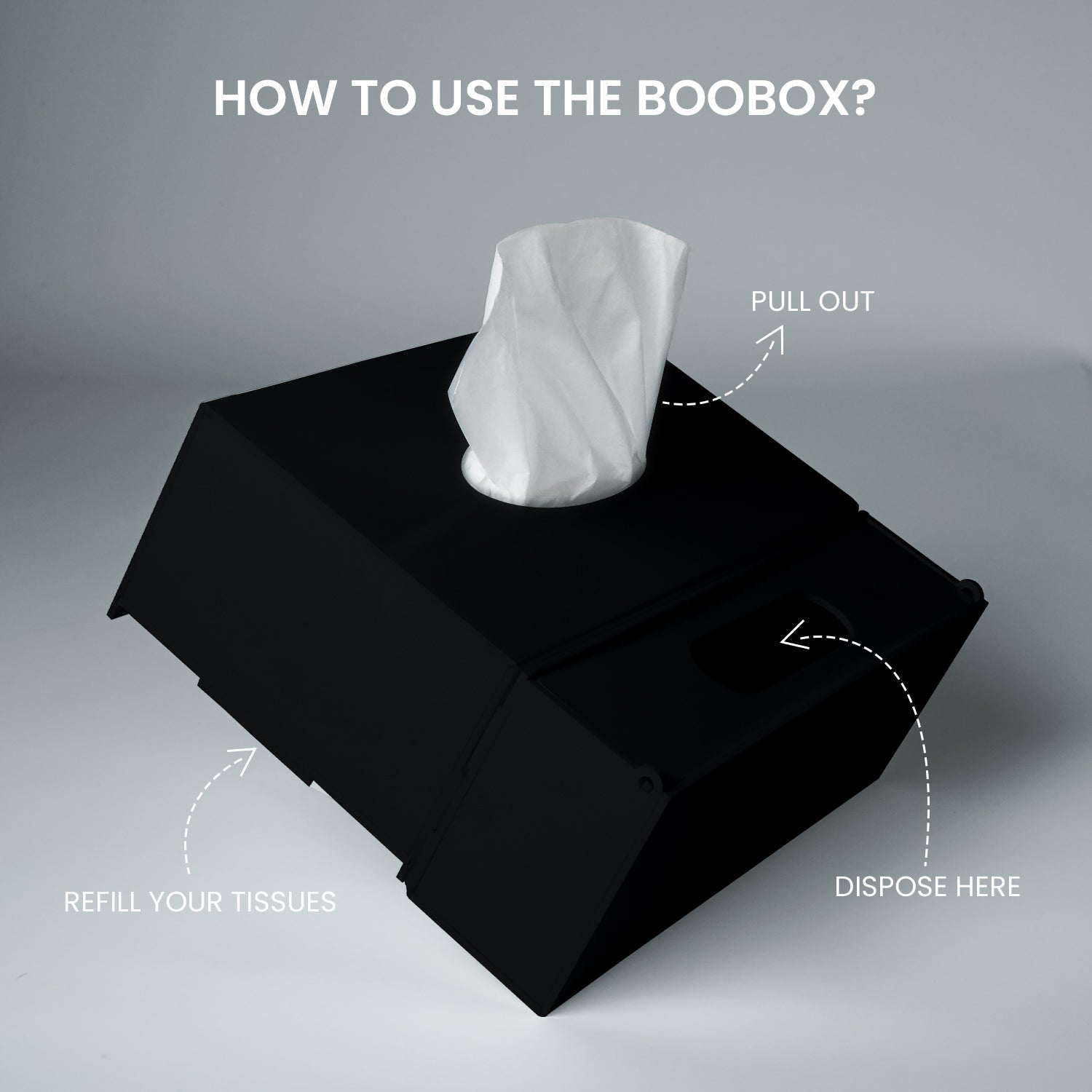 ✨【新品・即発送】BYOKAオリジナル Tissue Box BLACK✨ BYOKAオリジナルのティッシュボックス Tissue Box Black - BYOKA