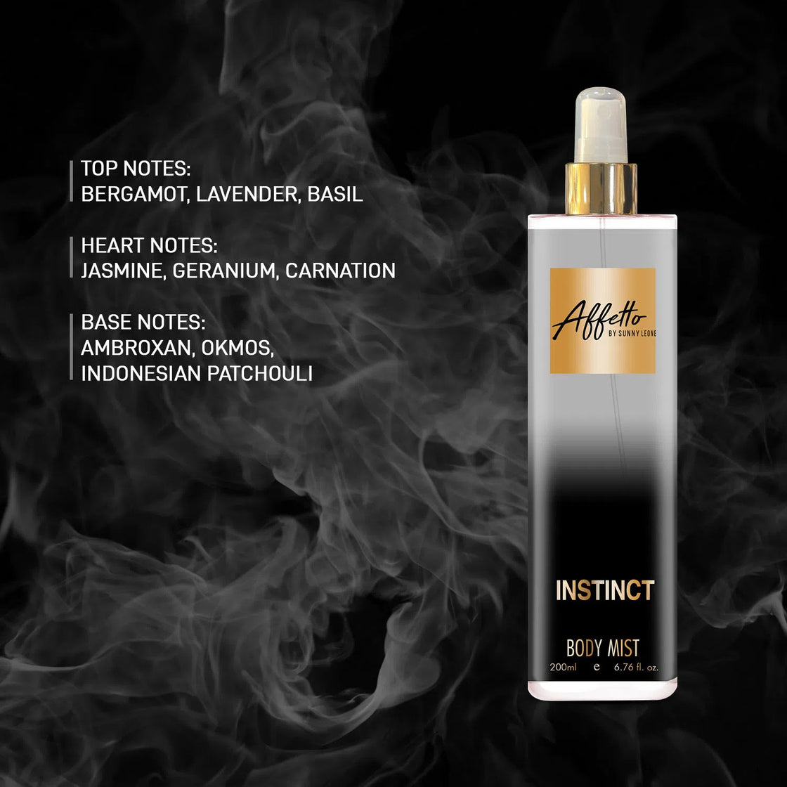 Instinct - For Him | Affetto By Sunny Leone - 200ml-cruelty free cosmetics-Sunny Leone