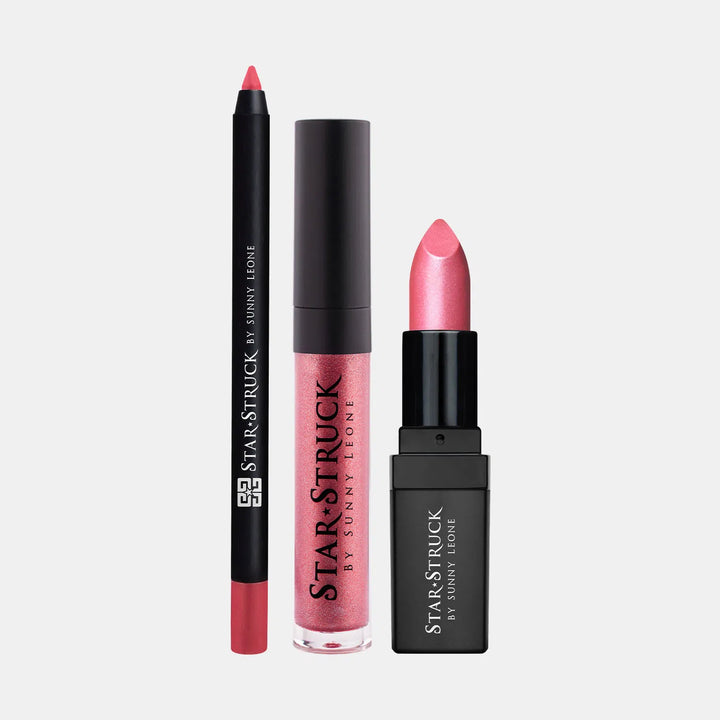 Berry Glimmer - 3PC Lip Kit-cruelty free cosmetics-Sunny Leone