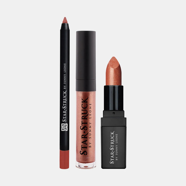 Bronze Beauty - 3PC Lip Kit-cruelty free cosmetics-Sunny Leone