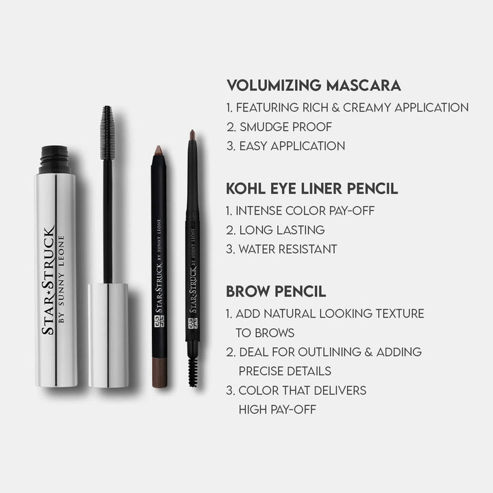 Brown - Stellar Eyes 3PC Kit-cruelty free cosmetics-Sunny Leone