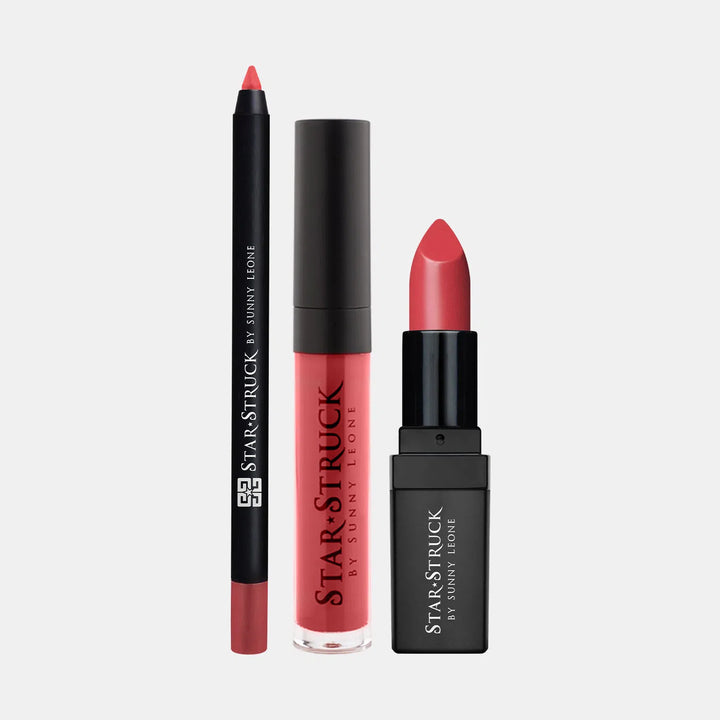 Coralicious - 3PC Lip Kit-cruelty free cosmetics-Sunny Leone