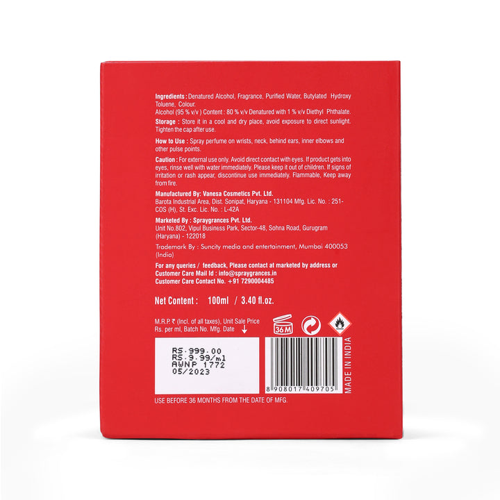 Winner - For Him (100ml)-Perfume-cruelty free cosmetics-Sunny Leone