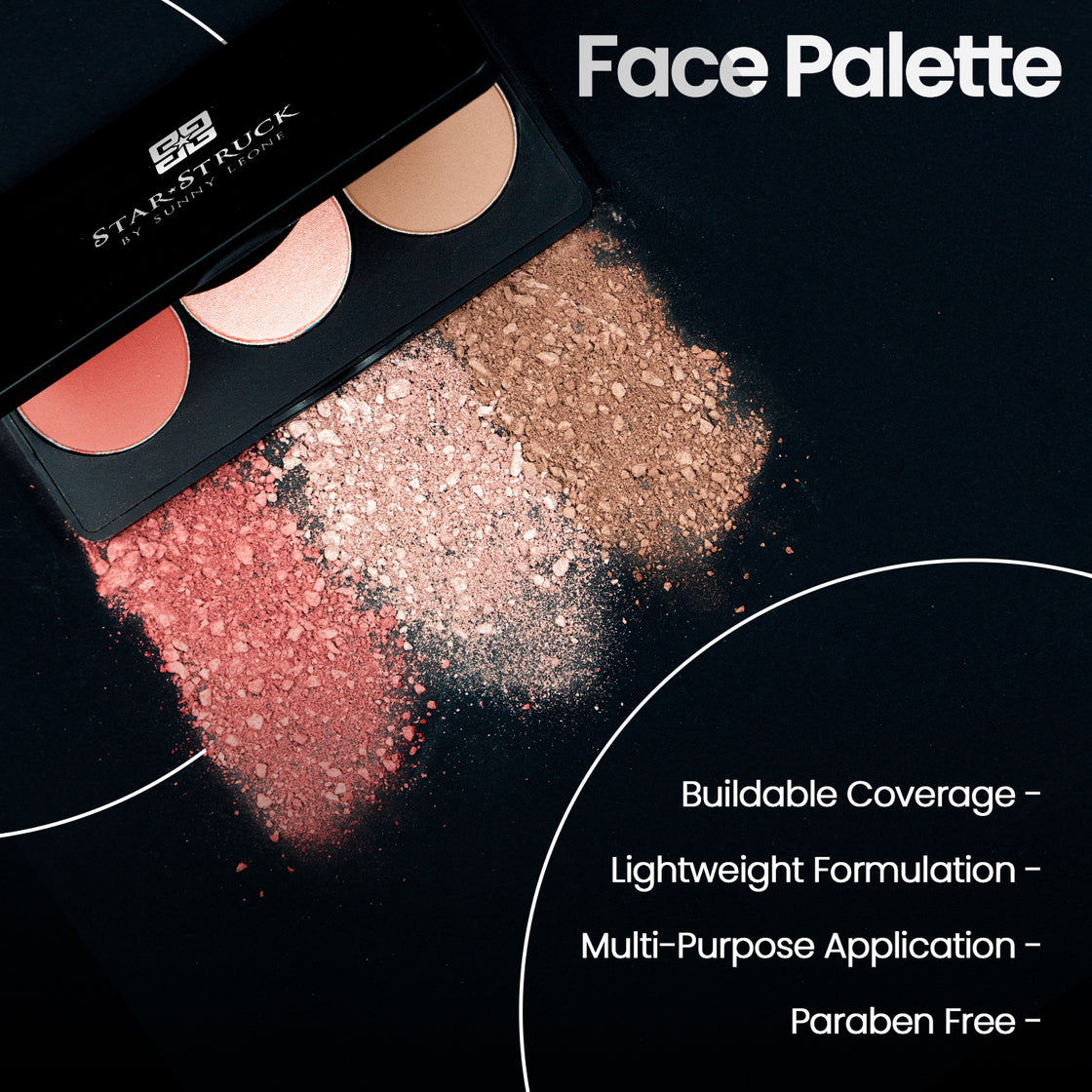 Hippie-ish Face Palette-Face Palette-cruelty free cosmetics-Sunny Leone