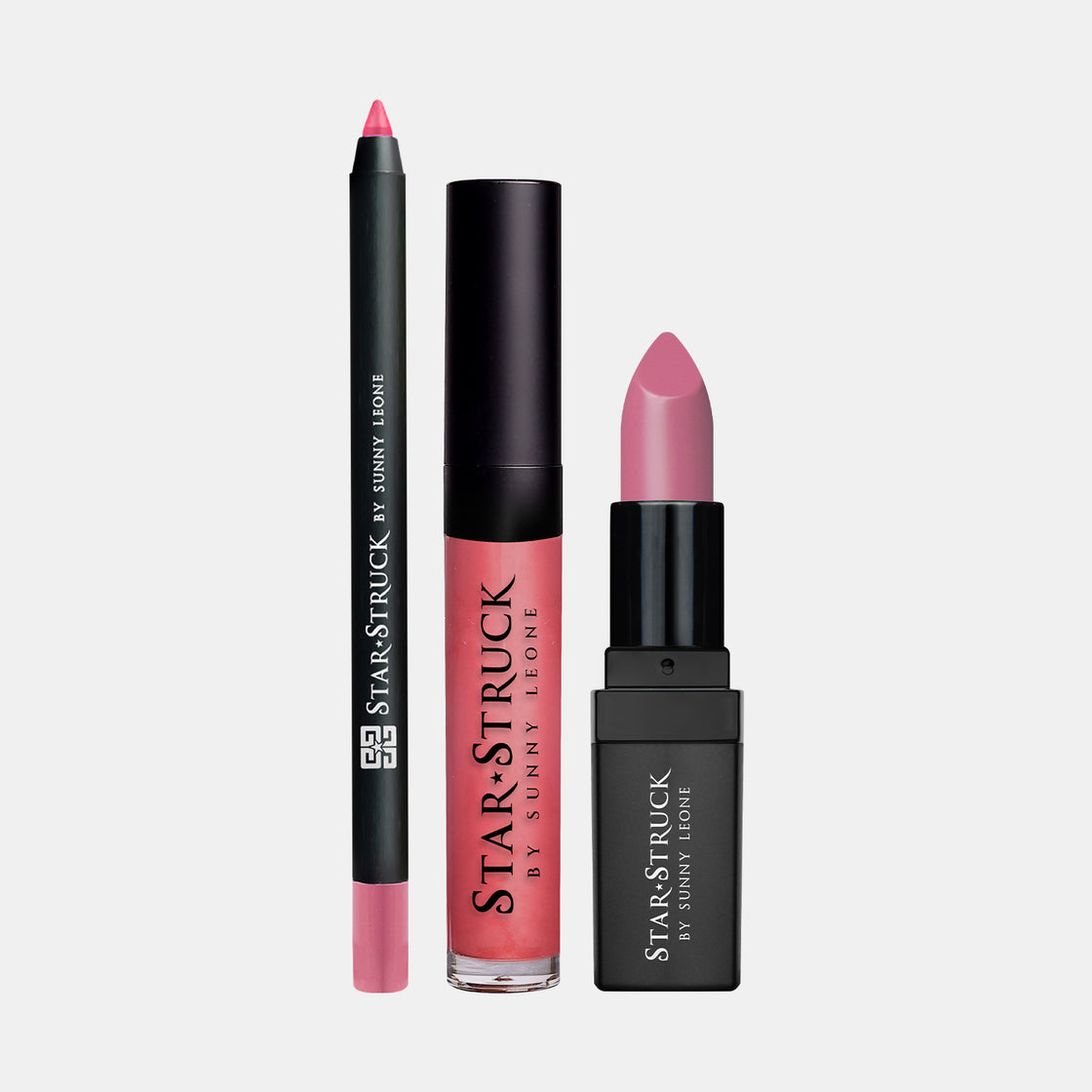 Pink Peony - 3PC Lip Kit-Lip Sets-cruelty free cosmetics-Sunny Leone