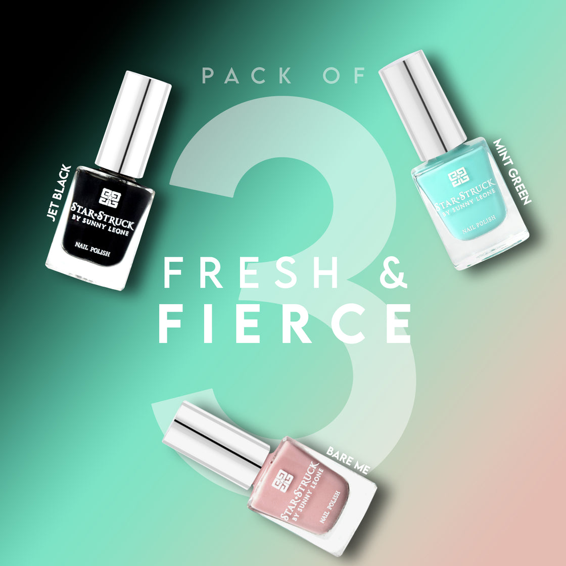 Fresh & Fierce - Pack of 3-cruelty free cosmetics-Sunny Leone