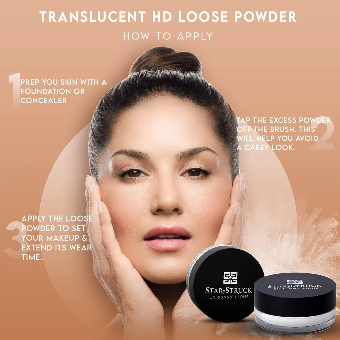 Translucent HD Loose Powder-cruelty free cosmetics-Sunny Leone